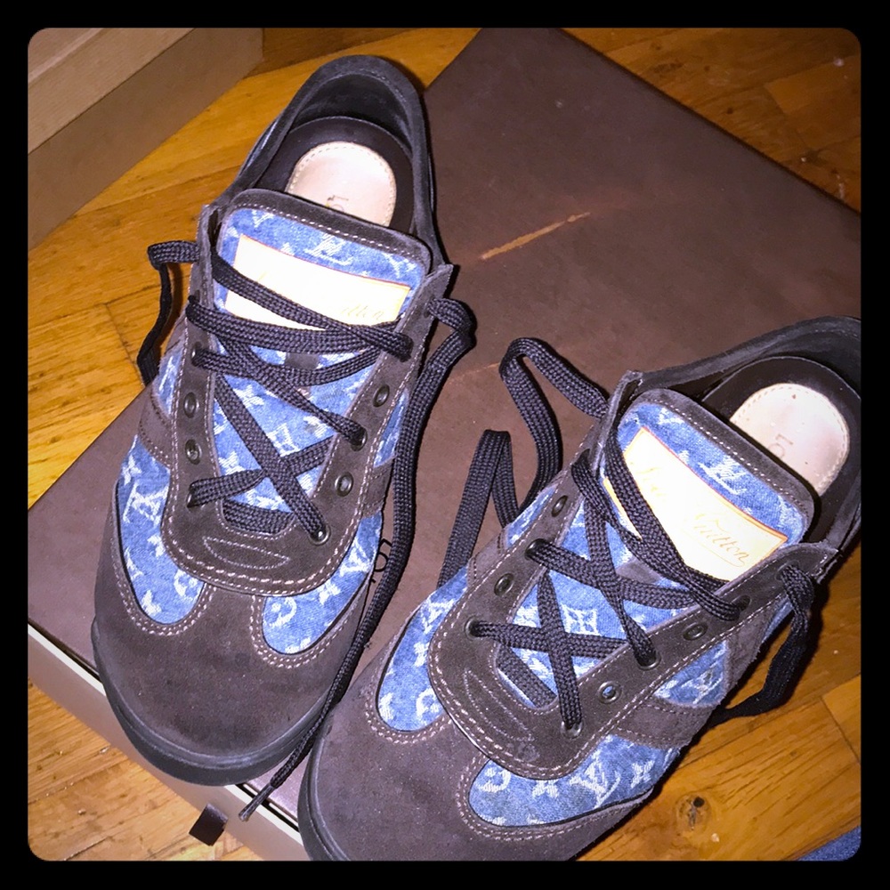 Classic Authentic Louis Vuitton Denim Shoes